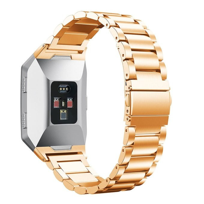 Correa Lux de acero inoxidable compatible con Fitbit Ionic - Dorado