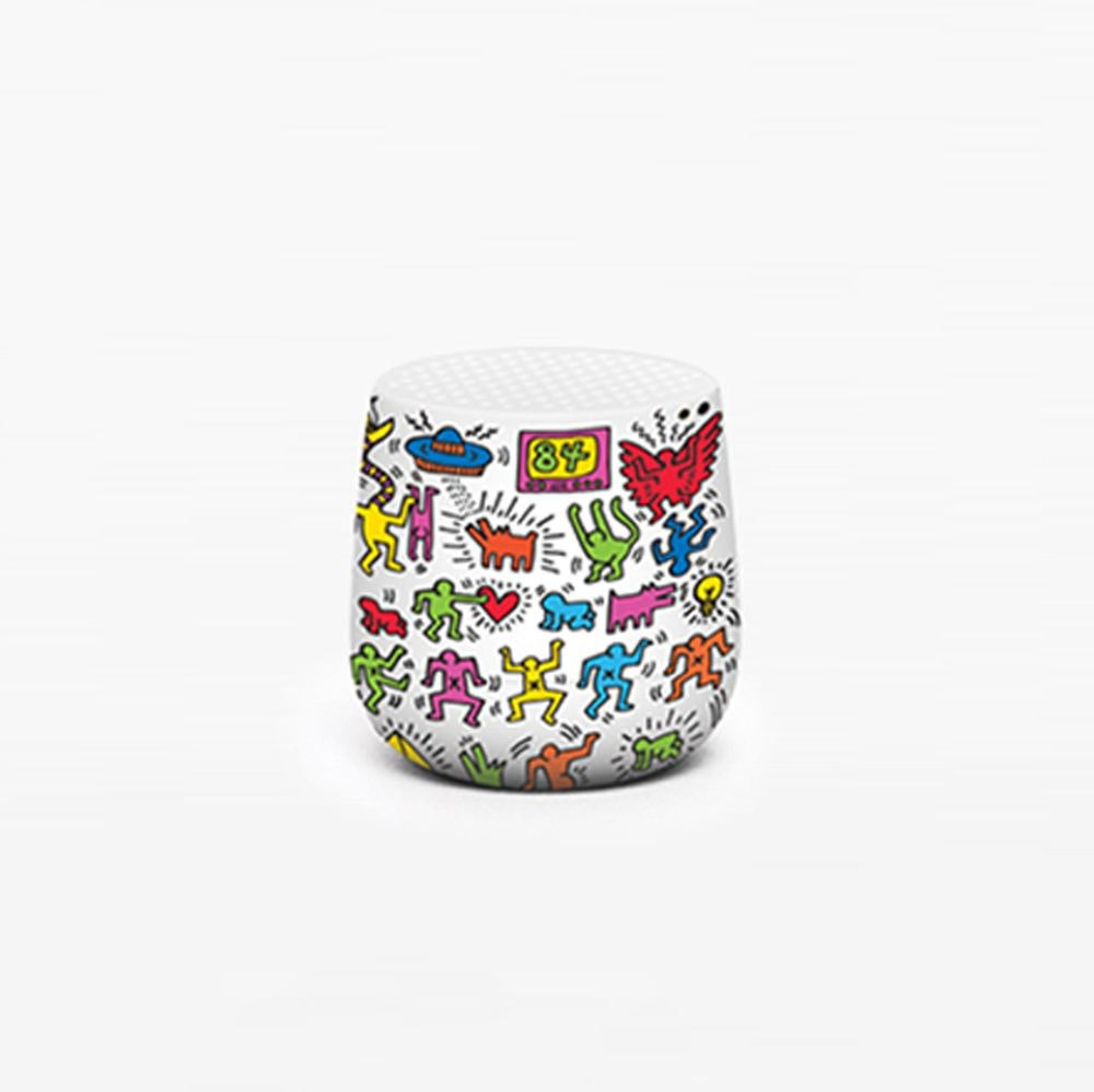 Altavoz portátil Mino+ Keith Haring Happy White