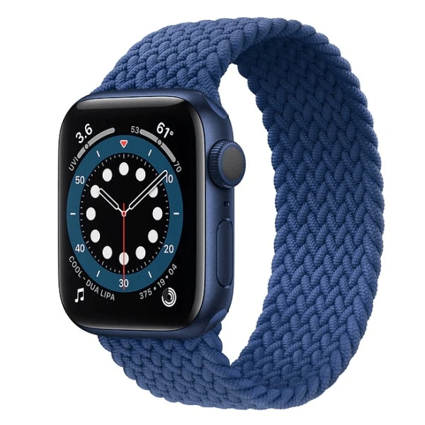 Braided Nylon Strap for Apple Watch Series 7 41mm Dark Blue