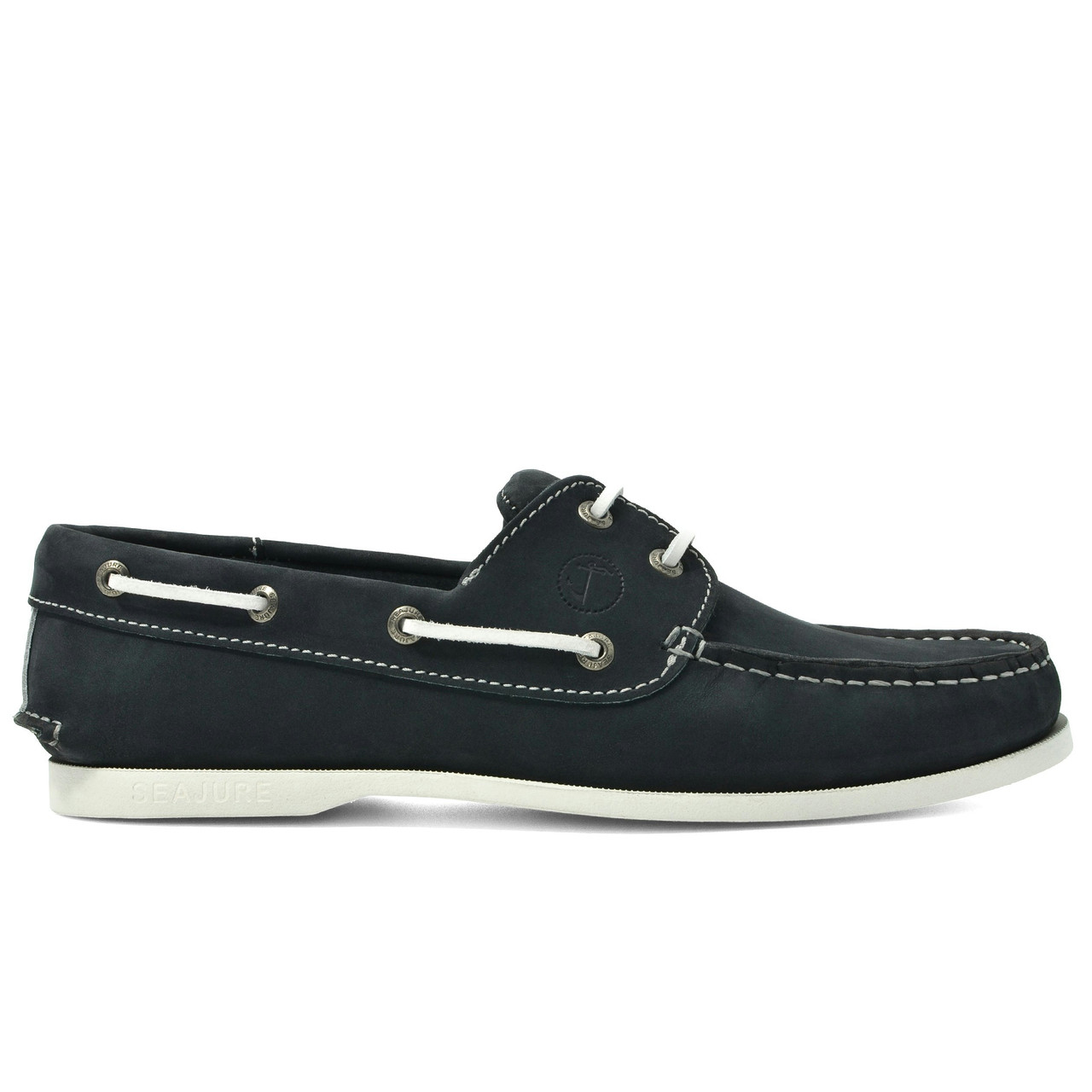 Zapato náutico en nobuk genuino con suela de caucho natural