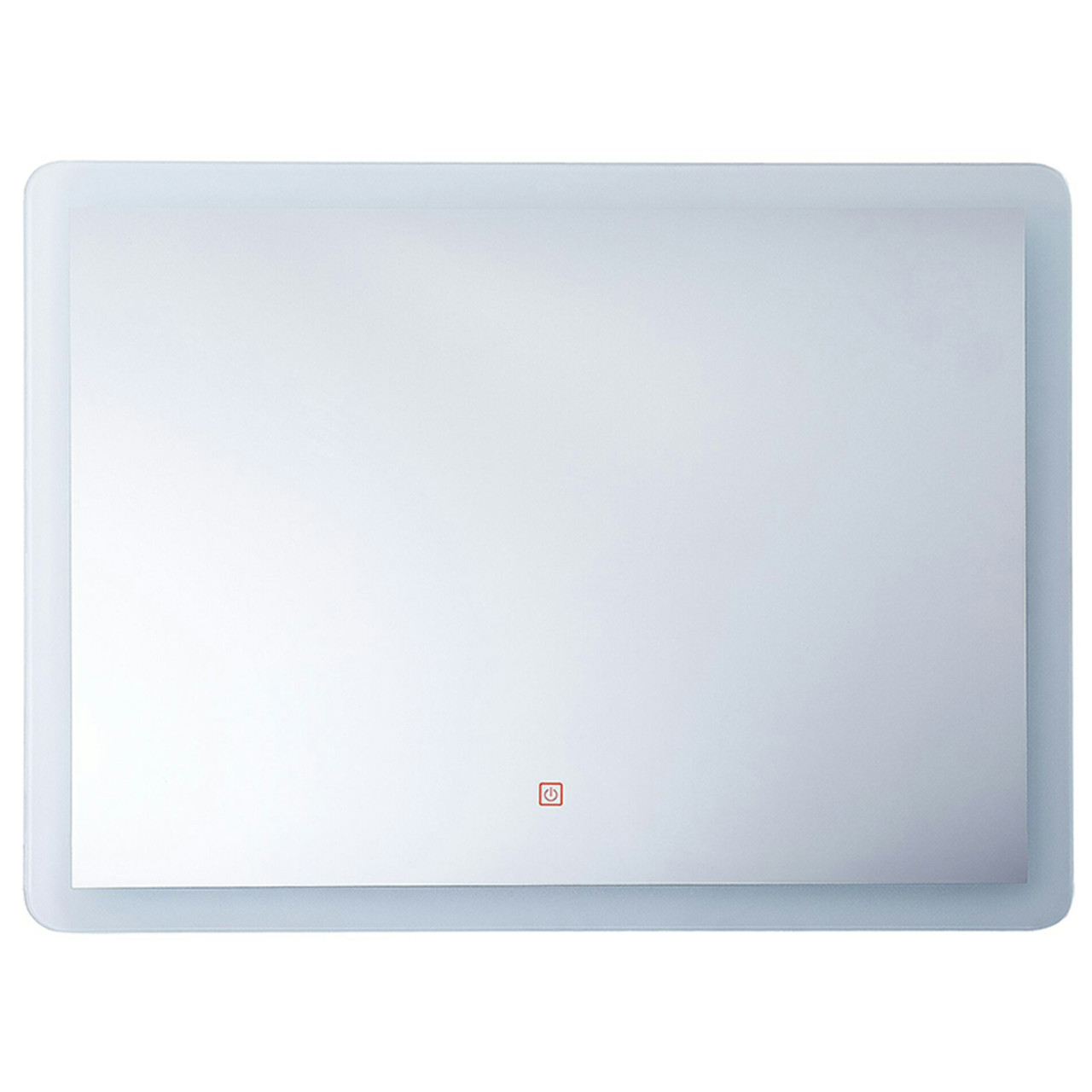 Espelho de casa de banho Corroy com luz LED e anti-embaciamento, vidro retangular 80x60