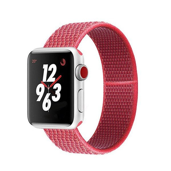 Correa NylonSense compatible con Apple Watch SE - Rojo
