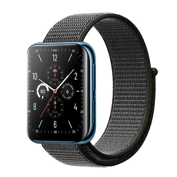 Correa de nylon compatible con Oppo Watch 46mm - Negro