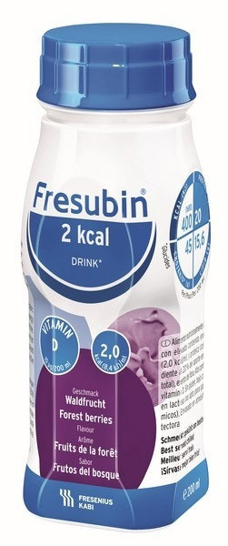 Suplemento nutricional oral 2 kcal/mL sabor frutos del bosque pack 4x200 mL