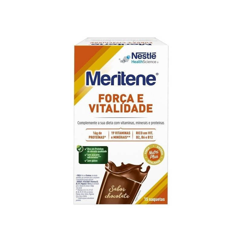 Meritene Força e Vitalidade Chocolate Saquetas Pó x15