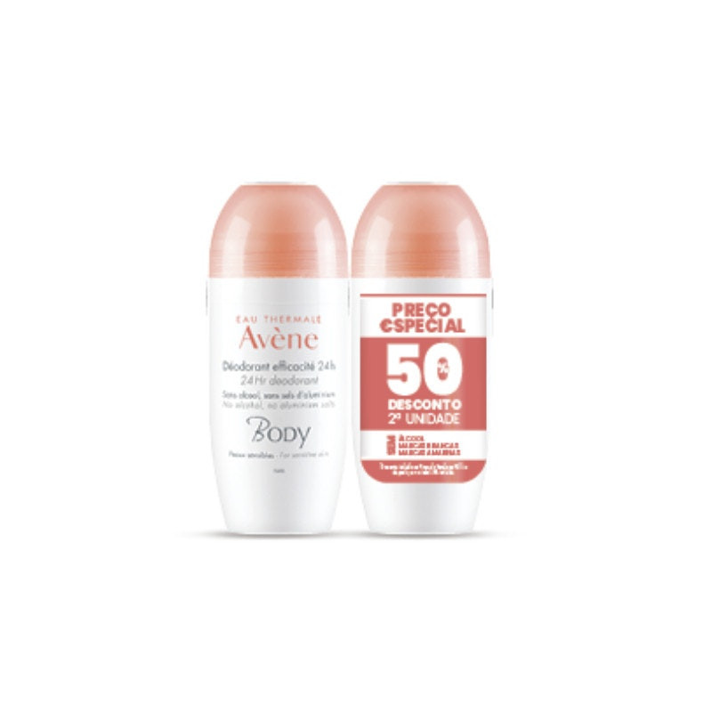 Desodorante roll-on Avène duo 2 x 50 ml protección 24h
