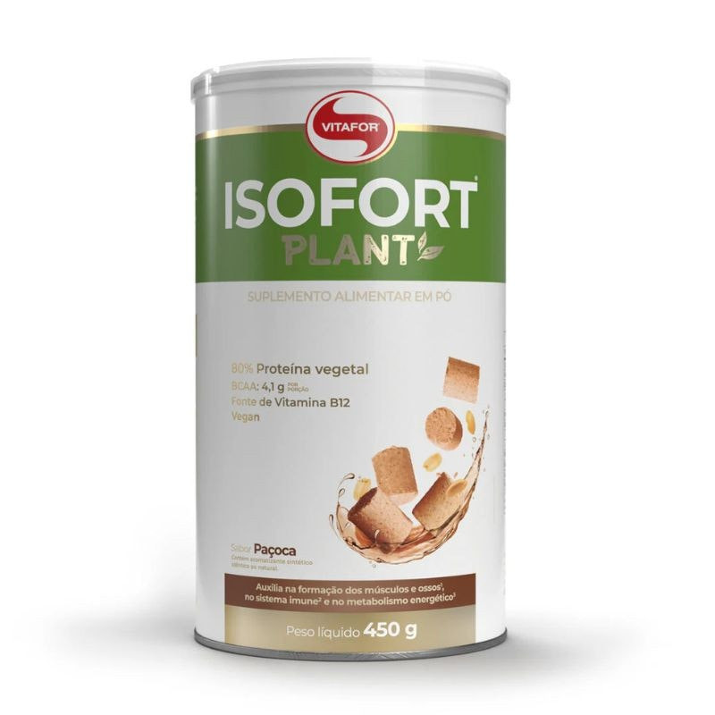 Isofort Plant proteína vegetal sabor Paçoca 450g