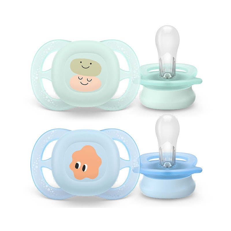 Ultra Start pacifiers with sterilizer case, 2 pack