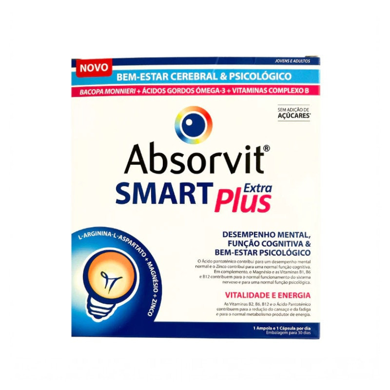 Smart Extra Plus ampoules and capsules supplement for cognitive function
