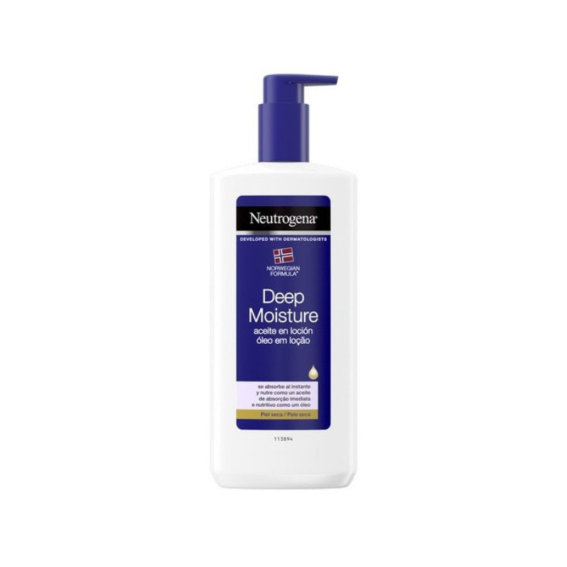 Deep Moisture loción aceite hidratante para piel seca 400ml