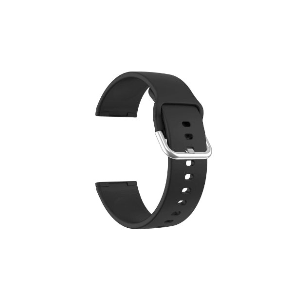 Correa de silicona compatible con Fitbit Versa 4 - Negro