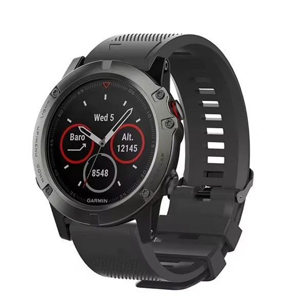 Correa Smoothsilicone para Garmin Fenix 7 Standard Edition 47mm - Negro