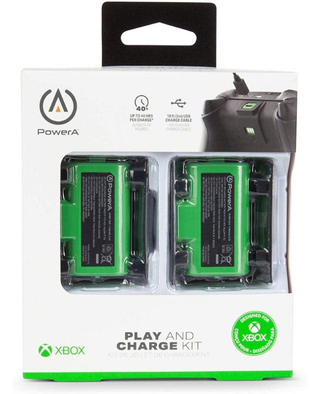 Play and Charge Kit for Xbox One and Series X - Rechargeable cable and battery