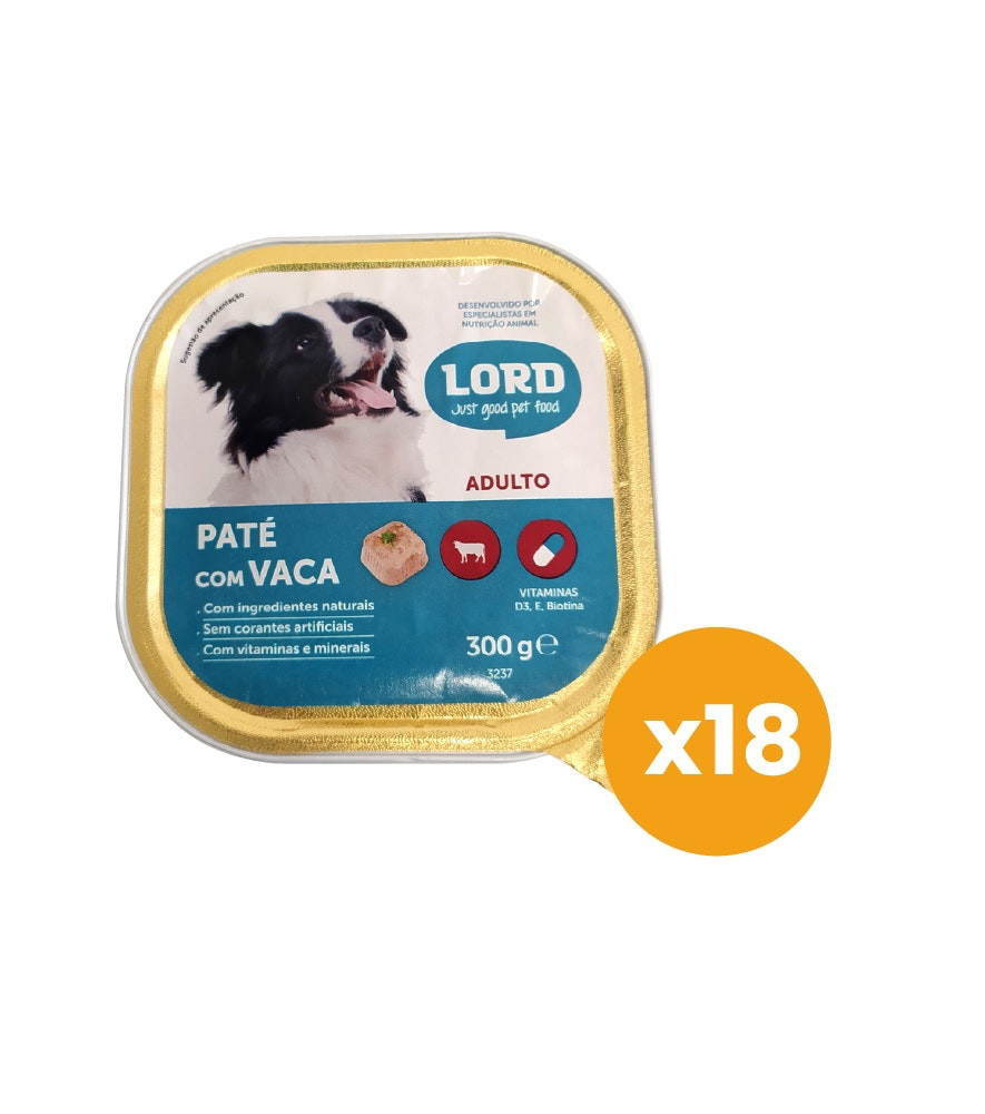 Paté de ternera para perros y gatos 300 g (pack 18)