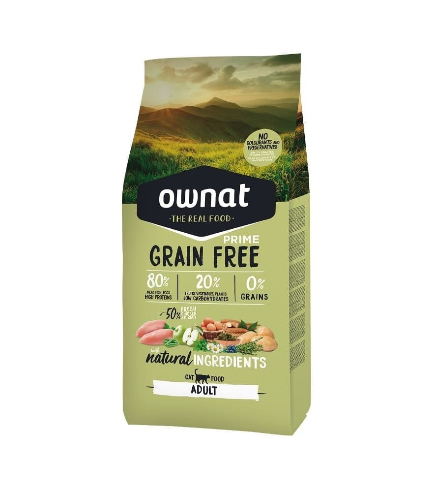 Alimento Grain Free Prime Adulto Pollo y Pavo para gatos