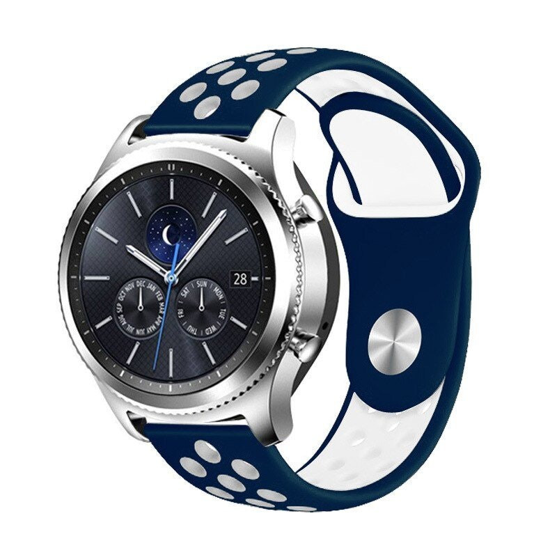 Correa SportyStyle para Realme Watch S Pro - Azul Oscuro y Blanco