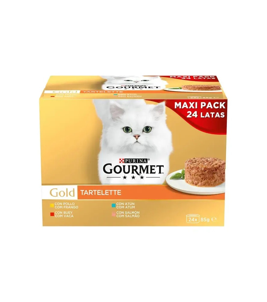 Gourmet Gold Tartelette Selección de Sabores Comida Húmeda para Gato 24 unidades