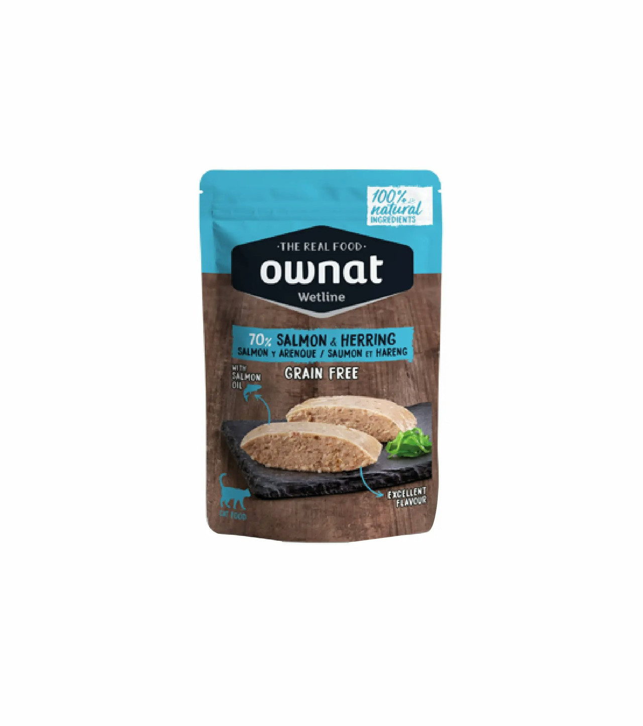 Alimento húmedo para gato salmón y arenque 85 g