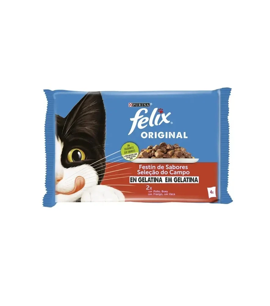 Comida húmeda para gatos Selección de Carnes 4 x 80 g