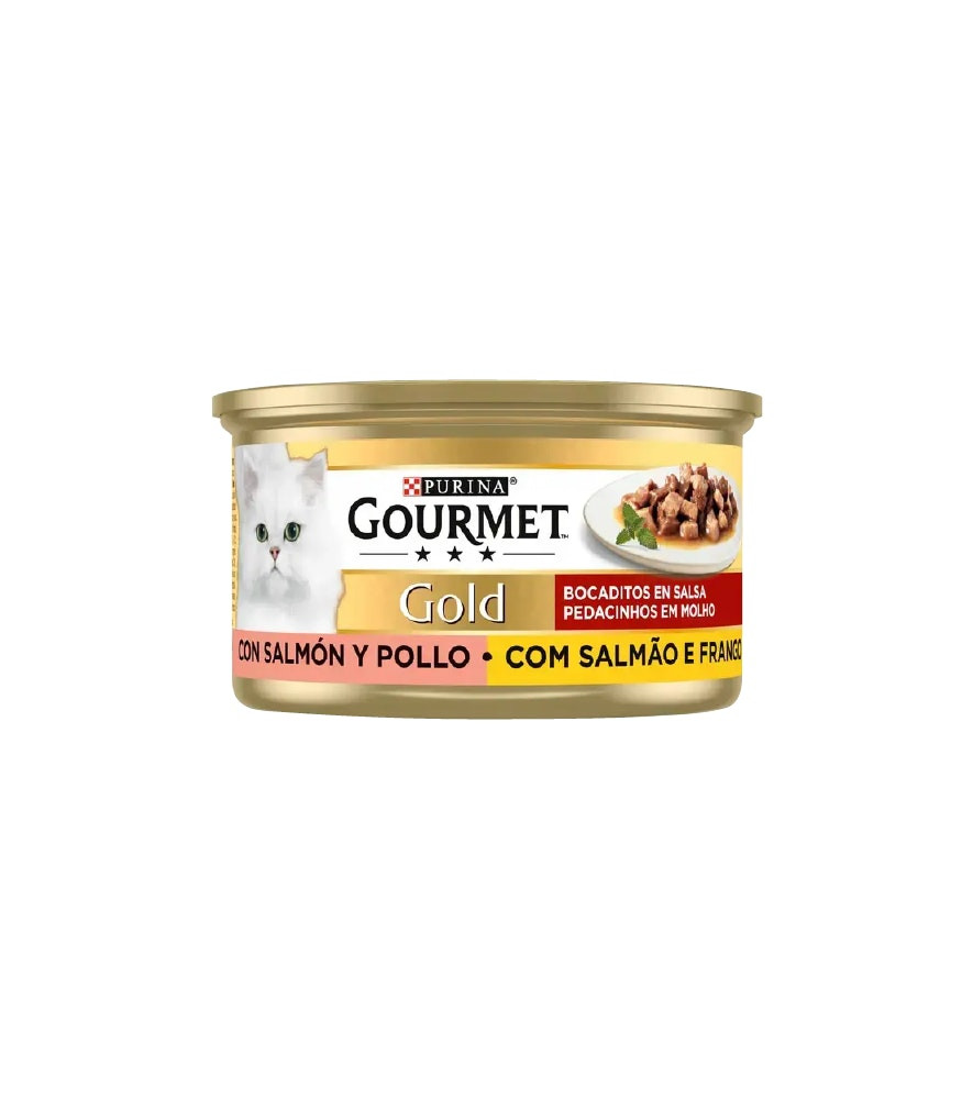 Wet cat food Chunks in sauce - salmon and chicken