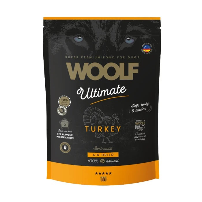 Alimento húmedo completo para perro de pavo
