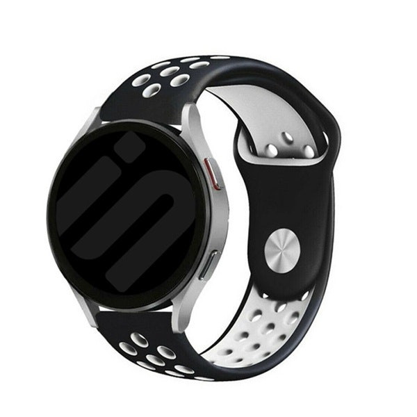 Correa Sportystyle compatible con Samsung Galaxy Watch FE - Negro/Blanco