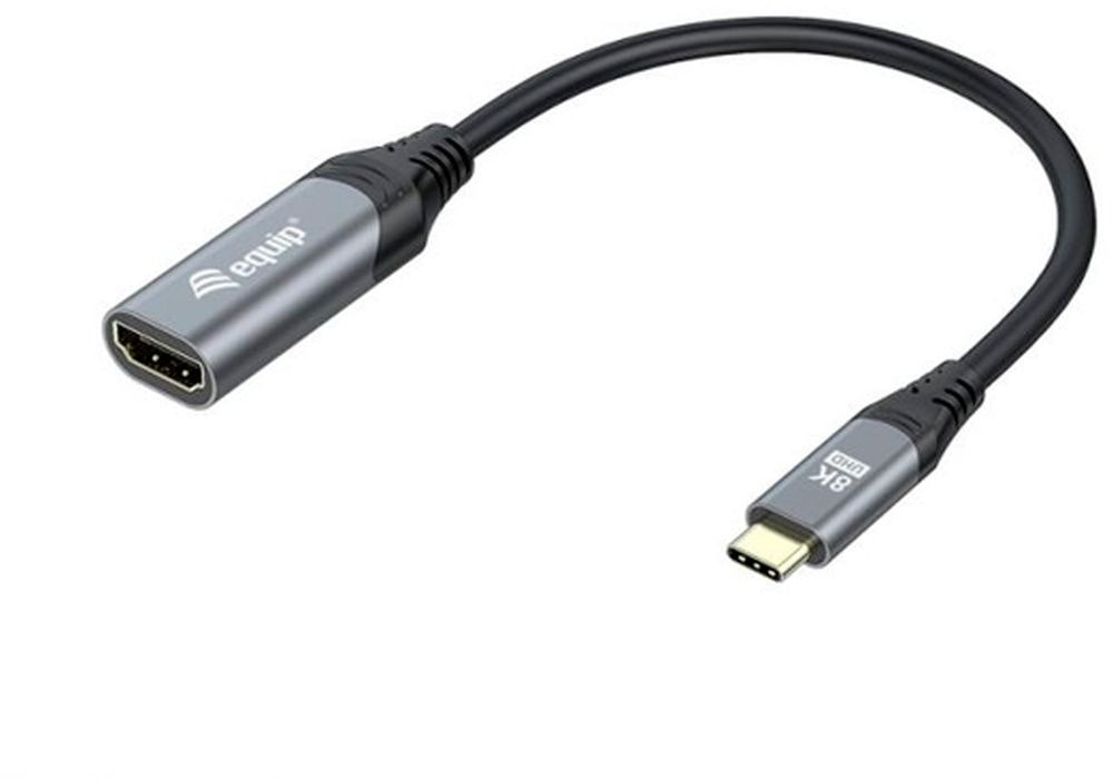 Adaptador USB-C a HDMI 2.1 Negro y Gris