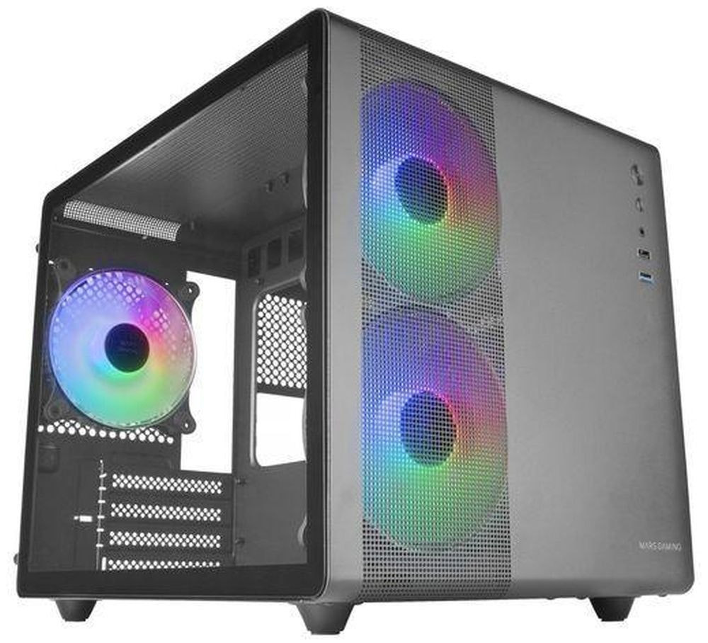 MC-400 Gaming PC Case with Tempered Glass and 3 ARGB Fans