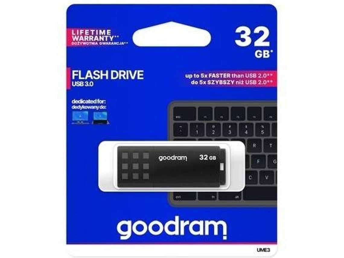 Pendrive GOODRAM 32GB modelo 50 negro