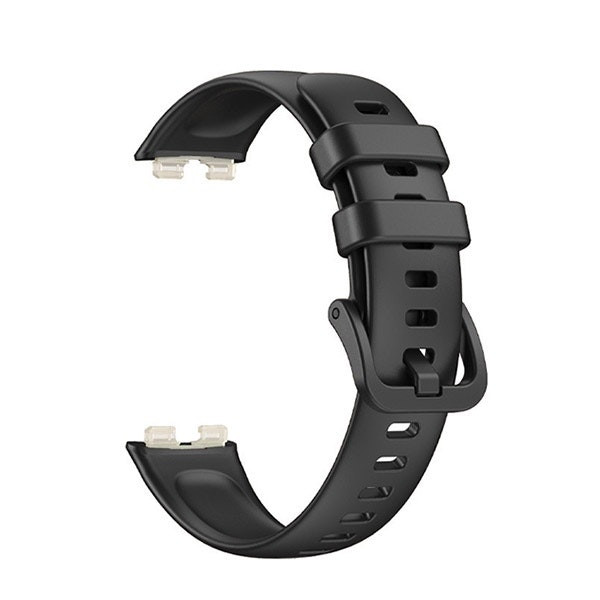 Silicone Strap with Buckle for Huawei Band 9 - Black