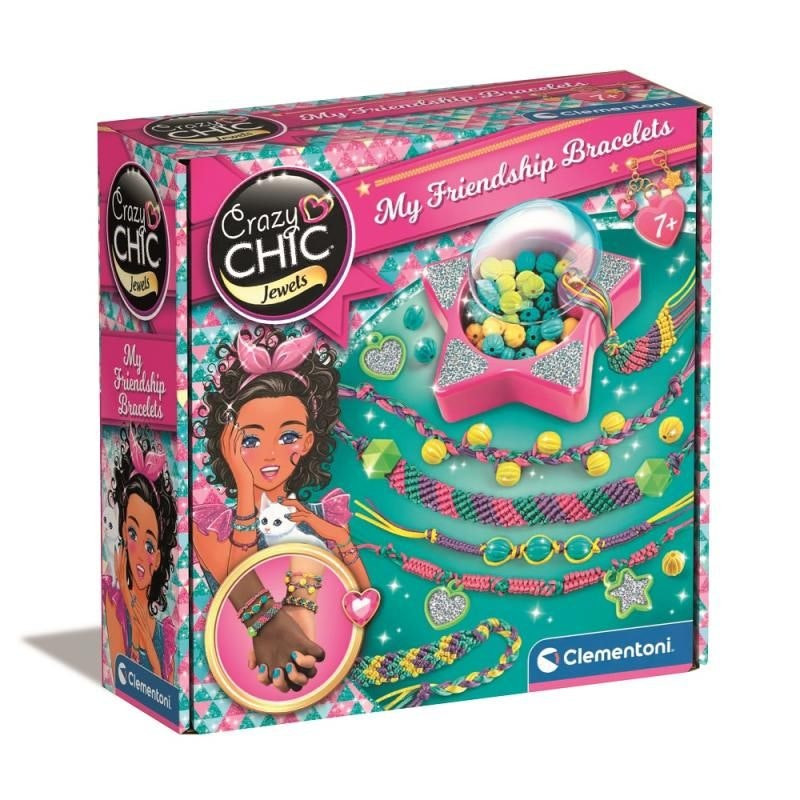 Kit de creación de joyas de la amistad Crazy Chic - 18 x 18 x 6 cm caja