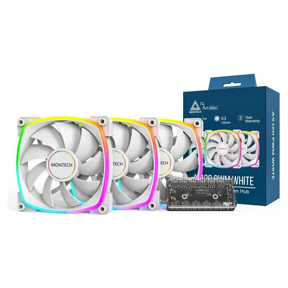 AX120 PWM ARGB 120mm fan pack of 3