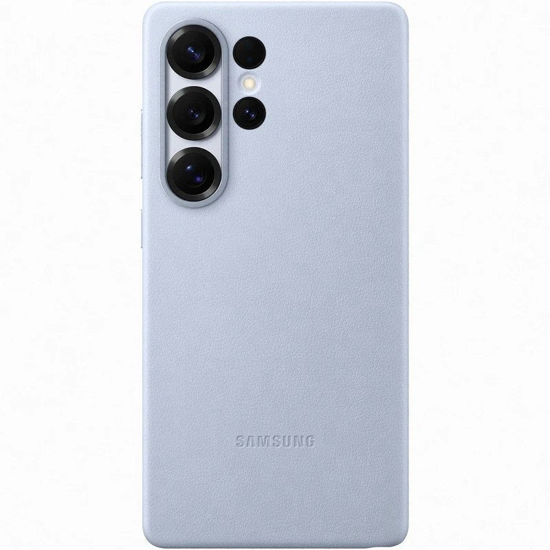 Funda de piel vegana para Galaxy S25 Ultra azul claro