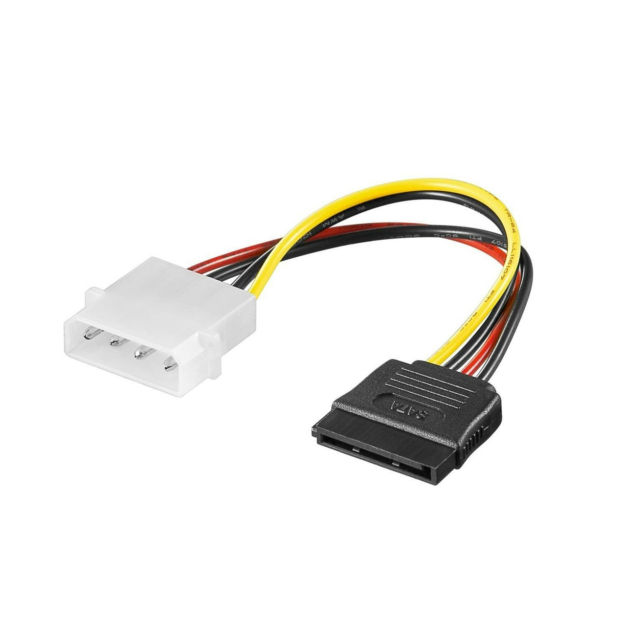 Molex to SATA Power Adapter Cable 4-pin to 1x SATA 0.13 m