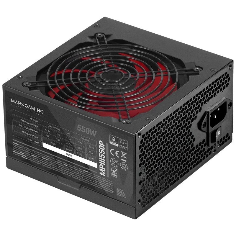 Fonte de alimentação ATX Mars Gaming MPIII550P 550W preta