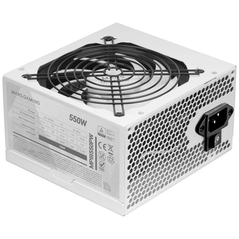 Fuente de alimentación ATX MPIII550P 550W blanca