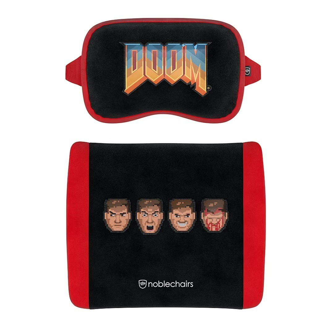 Memory foam neck and lumbar cushion set Doom Retro Edition