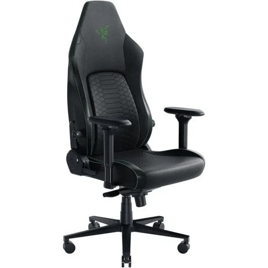Silla gaming Iskur V2 asiento acolchado negra/verde
