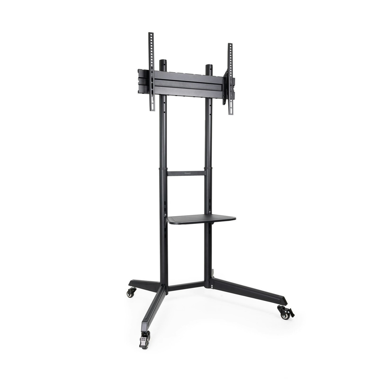 Floor stand for 37–70" screens with wheels and lower shelf