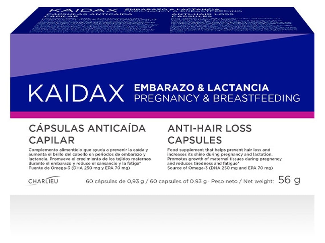 Kaidax cápsulas anticaída para embarazo y lactancia 60 unidades