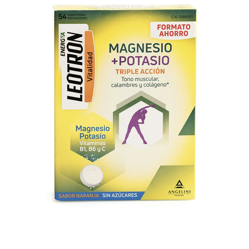 Magnesium + Potassium Energy comprimidos efervescentes naranja 54 unidades