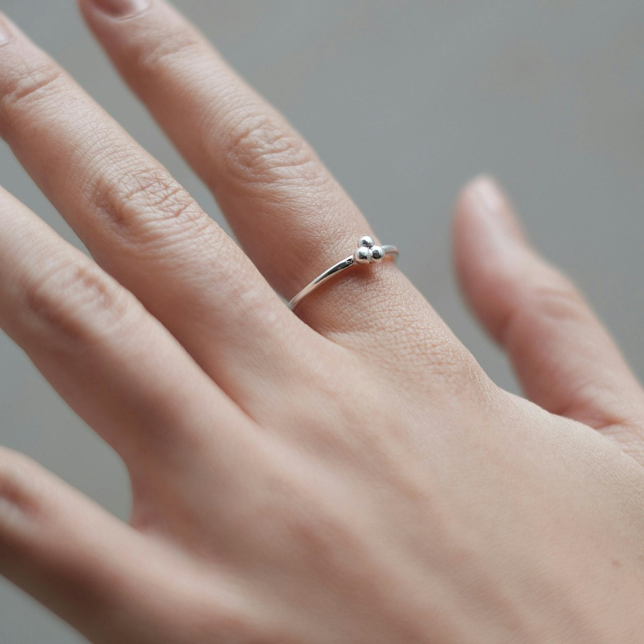 Triple Sphere metal ring