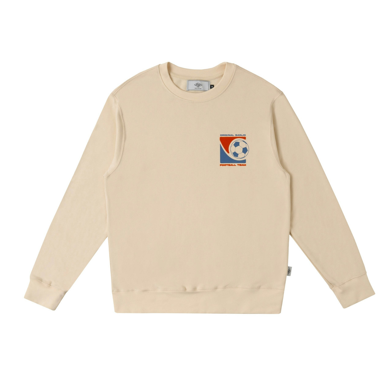 Football sweatshirt with crew neck and contrasting print