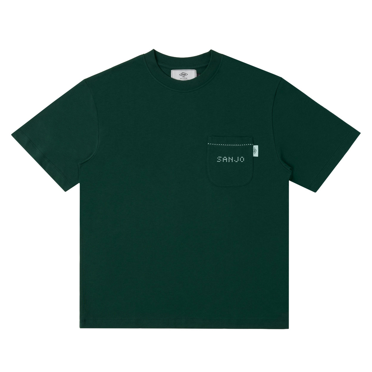 Crew neck T-shirt with contrasting embroidery