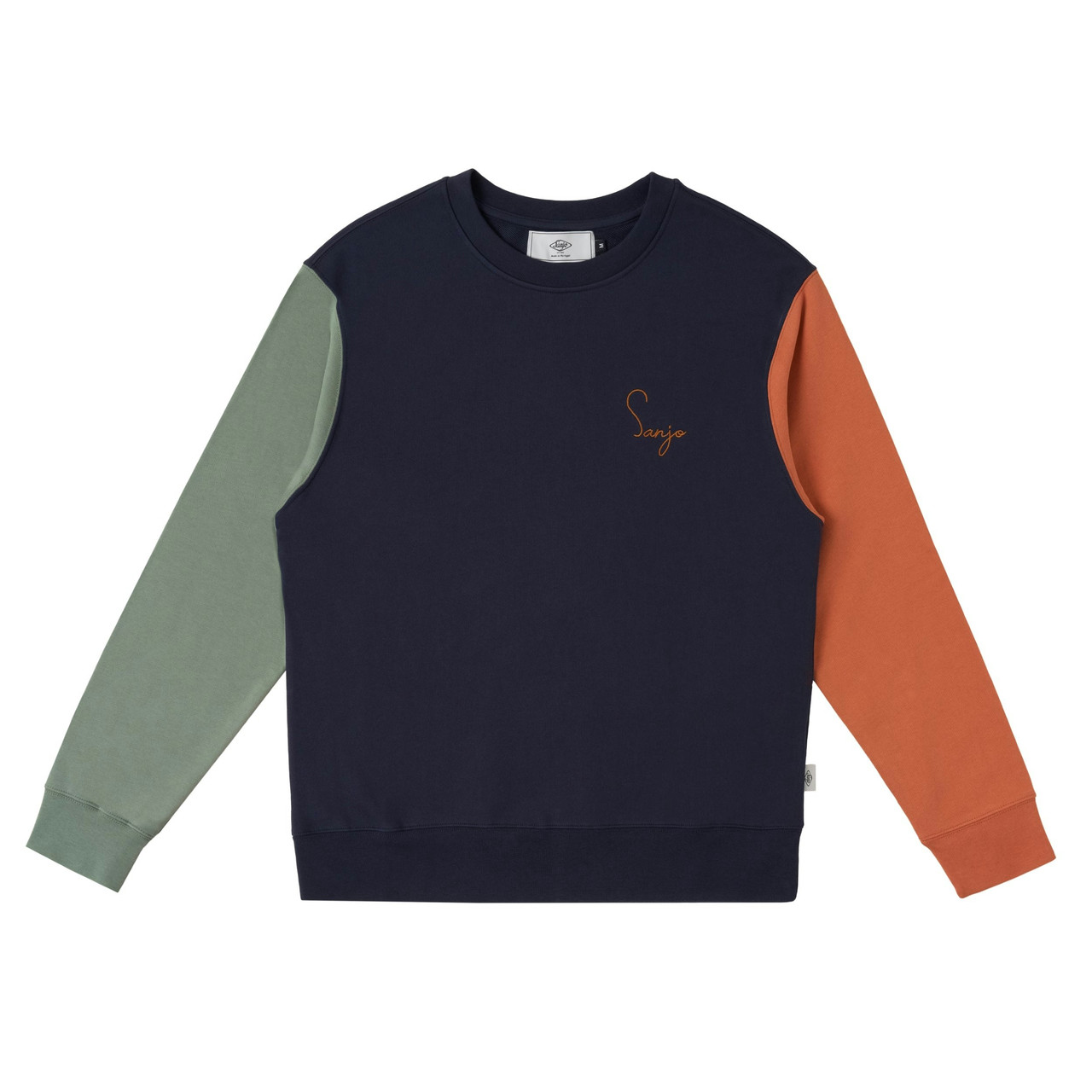 Sudadera con cuello redondo y logotipo bordado