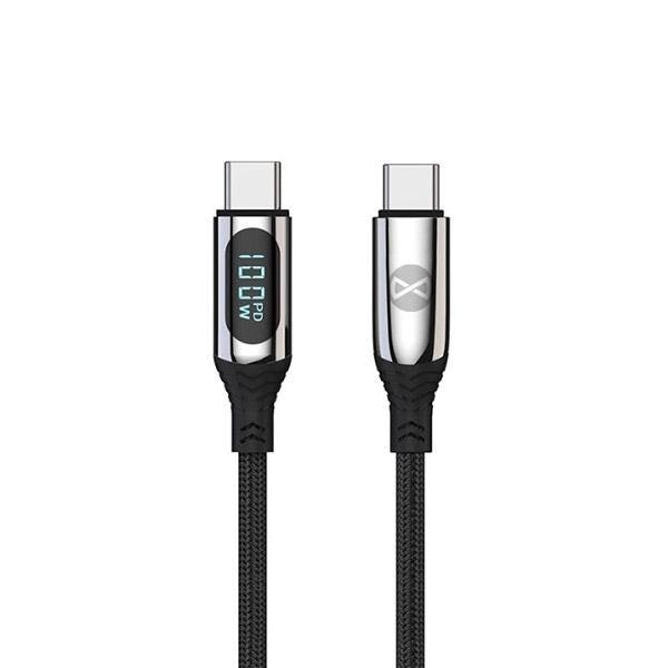 Cable USB-C de Nylon con LCD FastCharge 100W