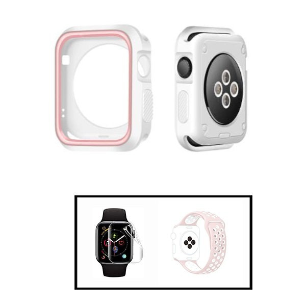 Kit case + sport strap + hydrogel screen protector for Apple Watch SE 40mm