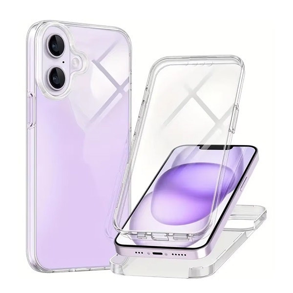 360 Impact Protection Case for iPhone 16 Plus Transparent