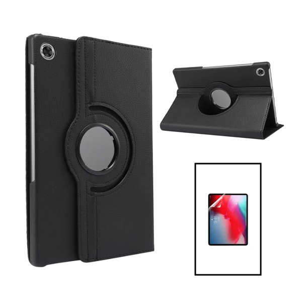 Funda rotativa 360° y protector hydrogel para Lenovo Tab M10 (Gen 3) - Negro