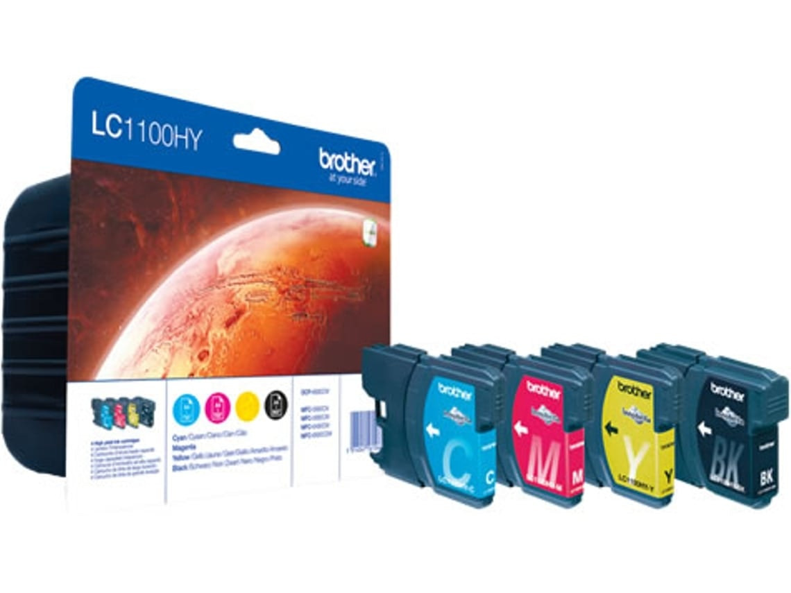 Pack de 4 cartuchos de tinta LC1100 de alta capacidad